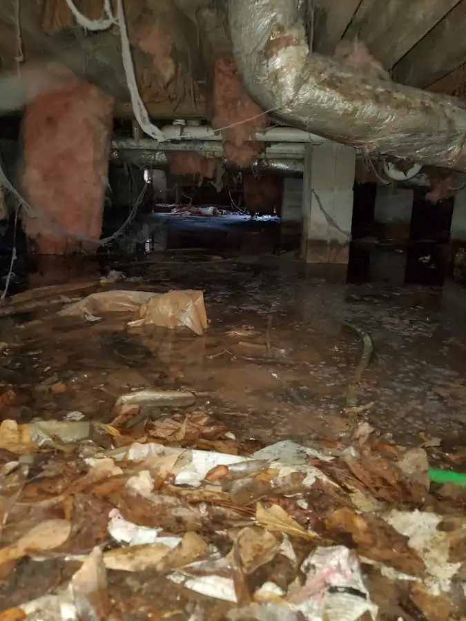 Crawl space flood assessment for Commercial Water Damage Restoration in Roseville
